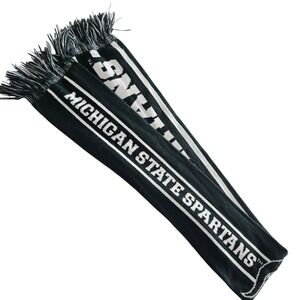 Michigan State Spartans Scarf Green White Knit Football NCAA College Team